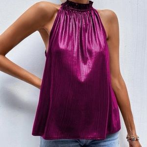 Vici Womens Metallic Tank Top - Medium